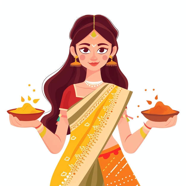 PSD haldikumkum indische illustration