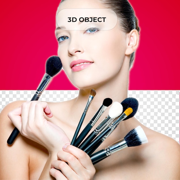 PSD hautpflege kosmetik gesicht winter mädchen make-up png transparenter hintergrund