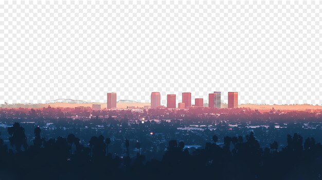 PSD l'horizon de la ville d'anaheim isolé sur un fond transparent