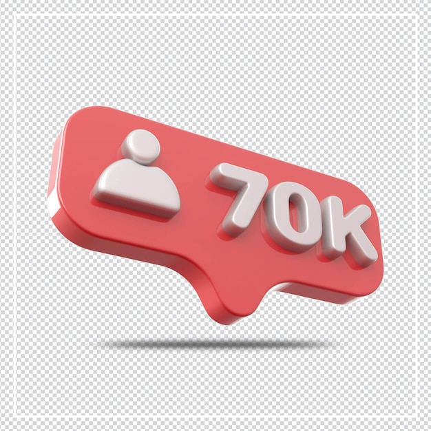 Icon 70k followers numéro d'argent