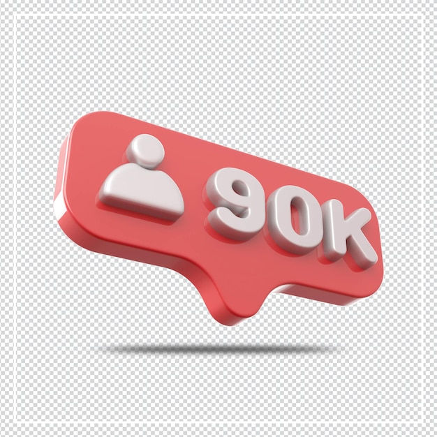 Icon 90k followers numéro d'argent