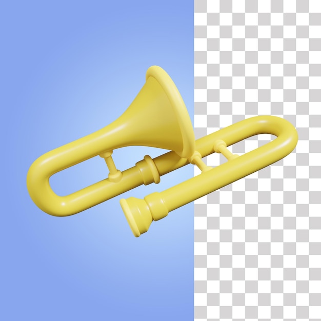 PSD icona trombone 3d