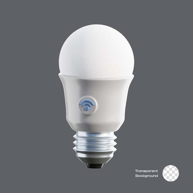 PSD ícone 3d do dispositivo smart bulb smarthome