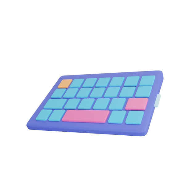 PSD icône 3d du clavier pour freelance