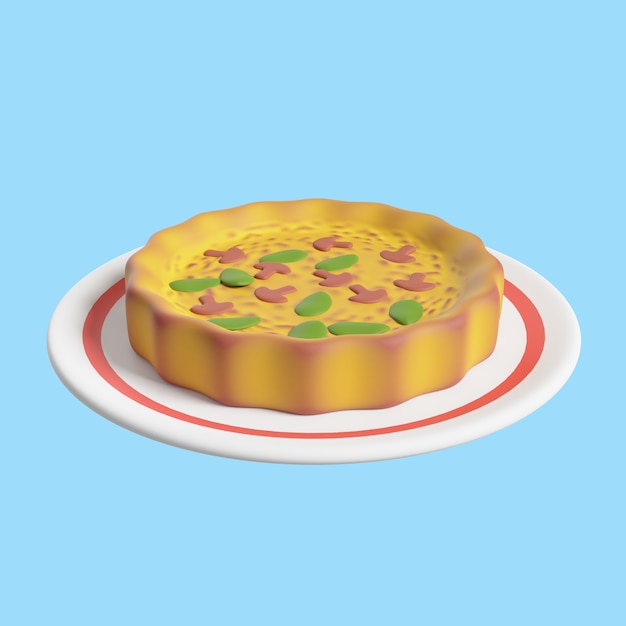 ícone 3d para cozinha com torta