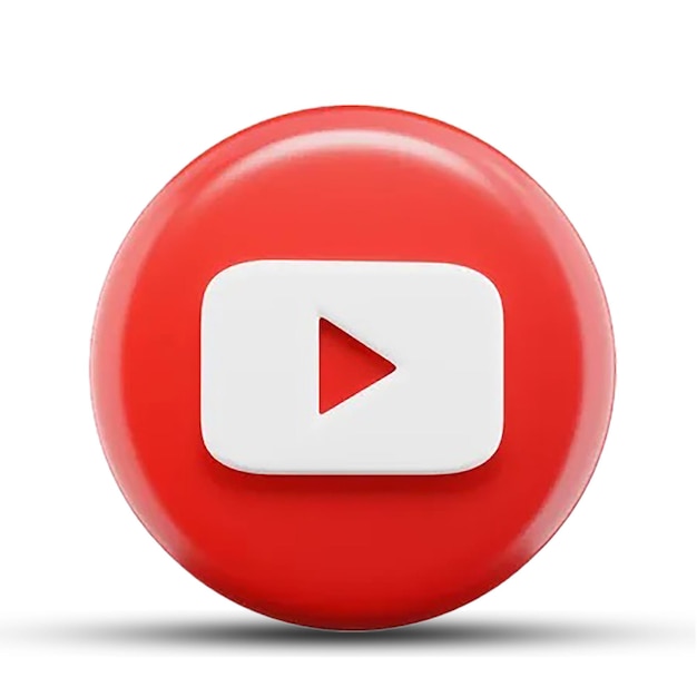 PSD icône 3d de youtube