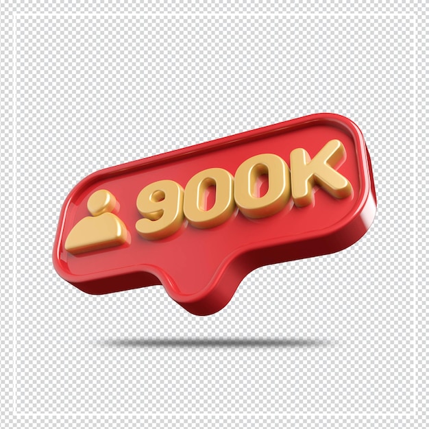 Icône 900k followers or 3d