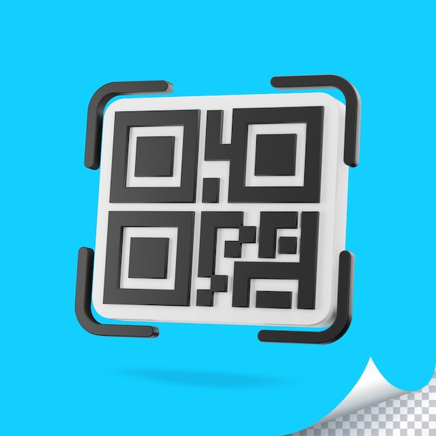 icône de code qr 3d