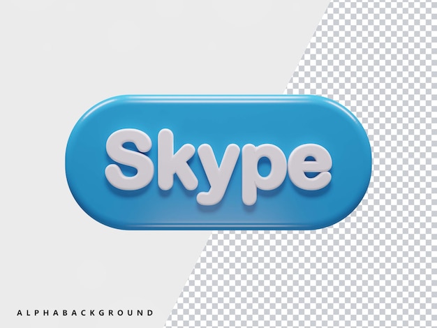 Ícone de skype de renderização 3D