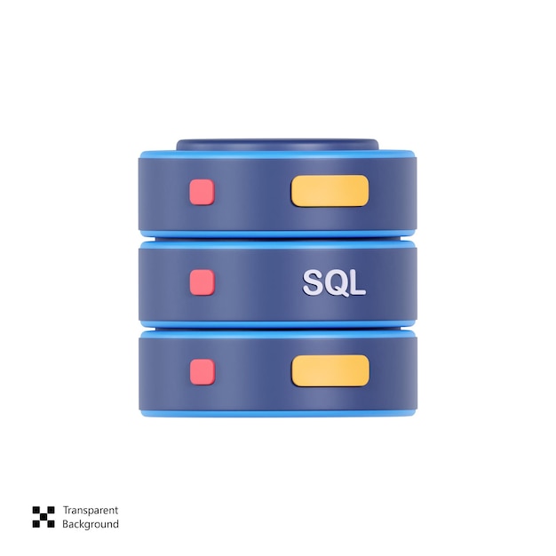 PSD ícone de sql 3d