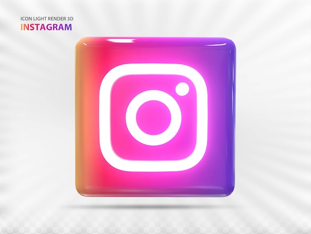 Ícone do Instagram com estilo de luz