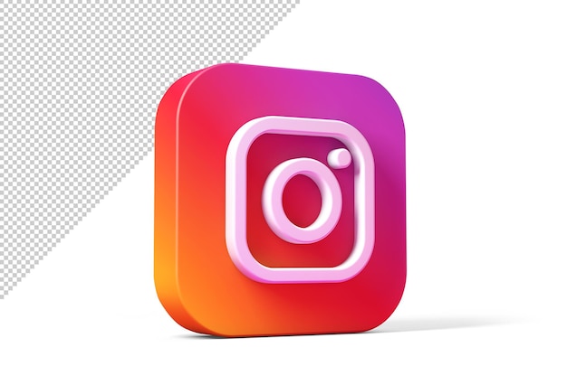 Icône Instagram dans la conception de rendu 3D