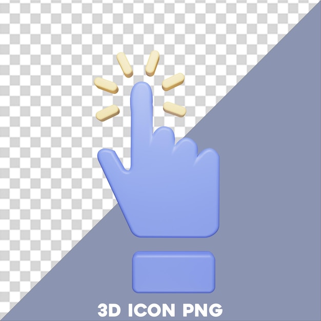 PSD icône main 3d png