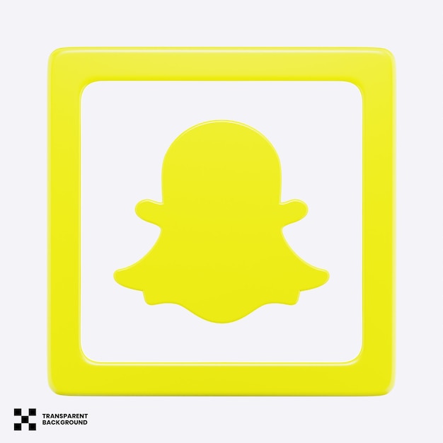 PSD icône des médias sociaux snapchat 3d