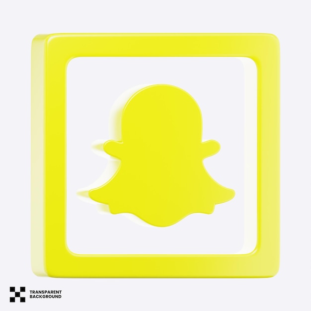 PSD icône des médias sociaux snapchat 3d