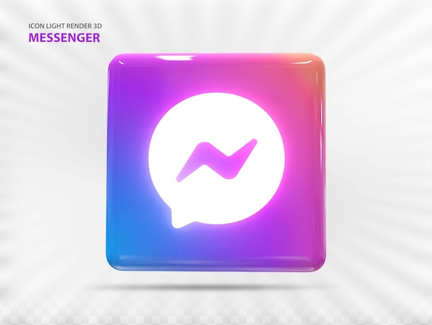 Icône Messenger avec Style Light