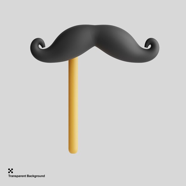 PSD icône de moustache 3d