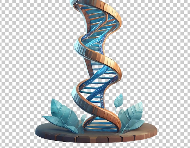 Icône vectorielle réaliste en 3D de l'ADN