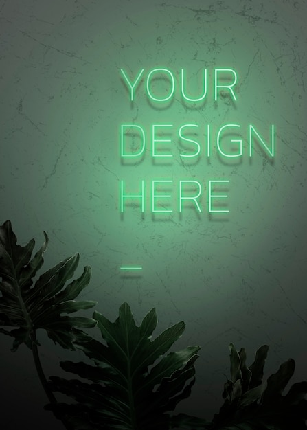 Il tuo design qui segno al neon