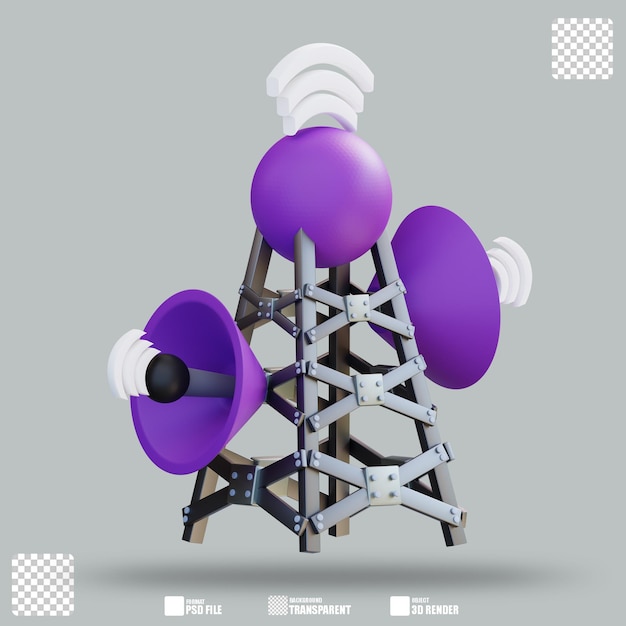 Illustration 3D Antenne 3