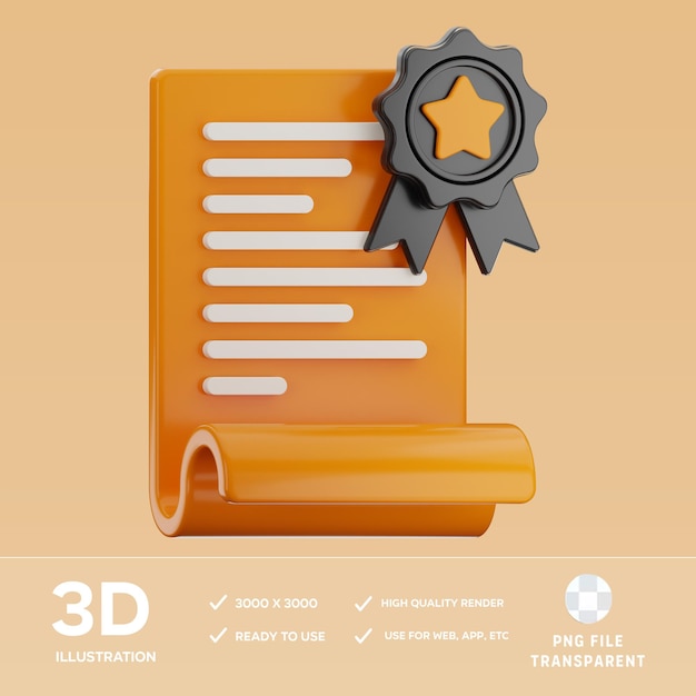 PSD illustration 3d des données de qualité psd