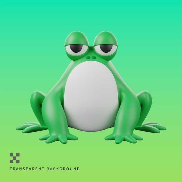 Illustration 3D de la grenouille PSD