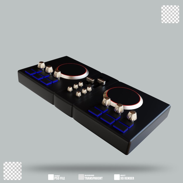 Illustration 3D Kit DJ 3