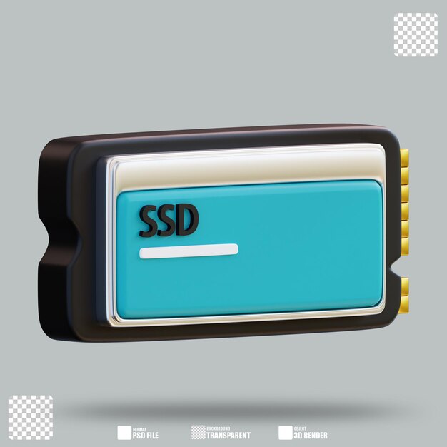 PSD illustration 3d ssd 3