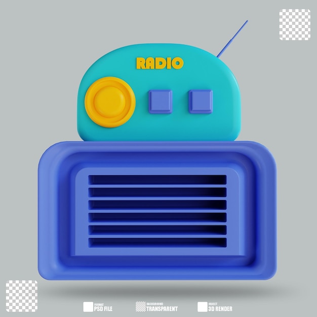 illustration 3d vieille radio vieille radio 3