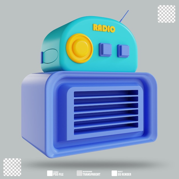 illustration 3d vieille radio vieille radio