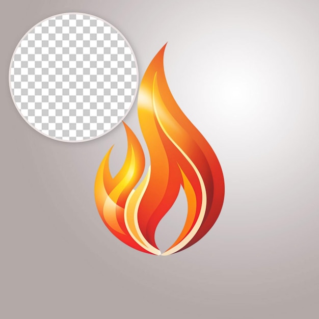 PSD illustration de brûlure de flammes de chaleur sur fond transparent