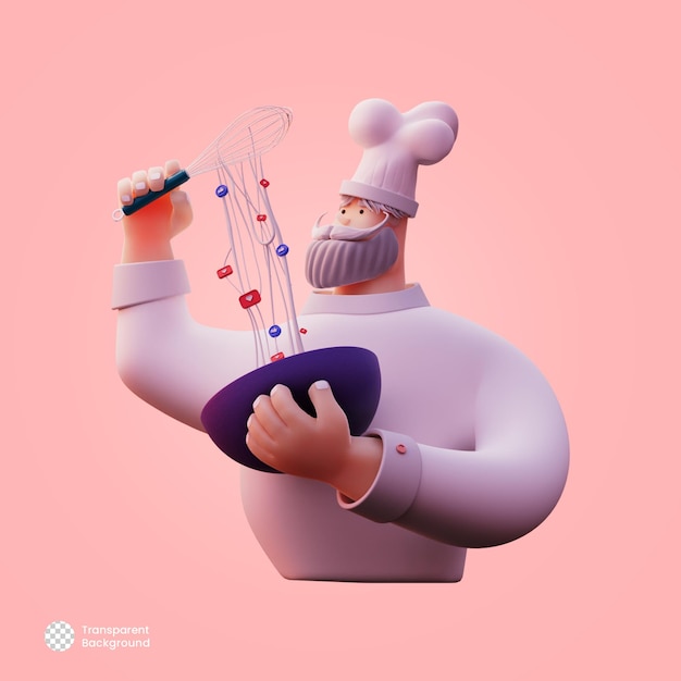 Illustration de chef 3D