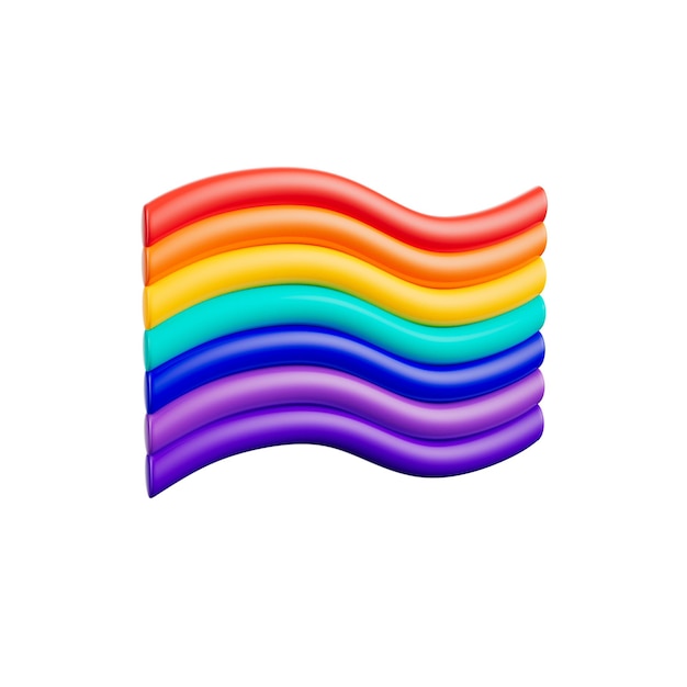 PSD illustration du pack 3d de la journée lgbt