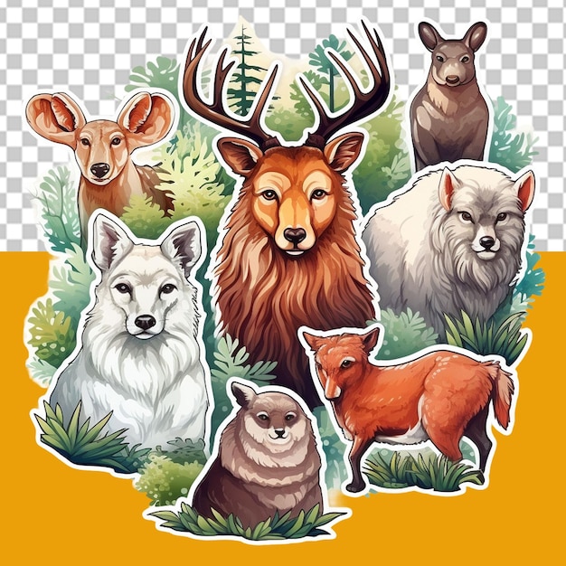 PSD l'illustration de la faune en png