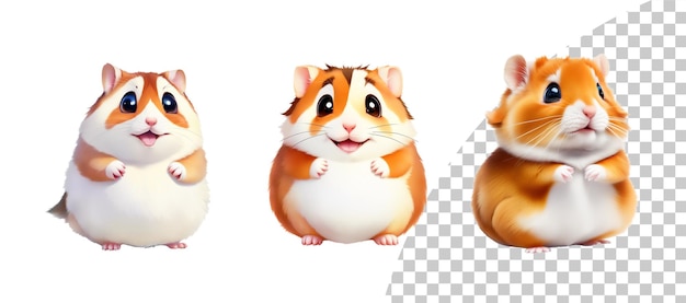 PSD illustration de hamster sur fond transparent