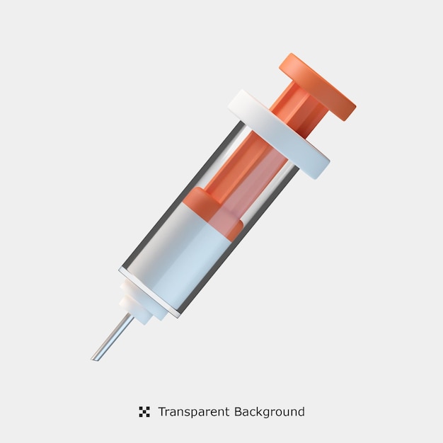 Illustration de l'icône 3d de la seringue