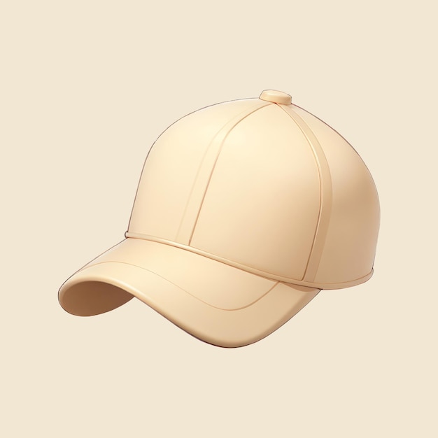 PSD illustration de l'icône de la casquette de baseball isolée sur blanc