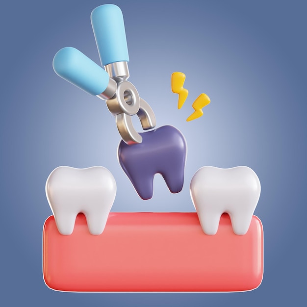 PSD illustration de l'icône de soins dentaires 3d icons de rendu 3d pour le concept de soins denitaires png transparent