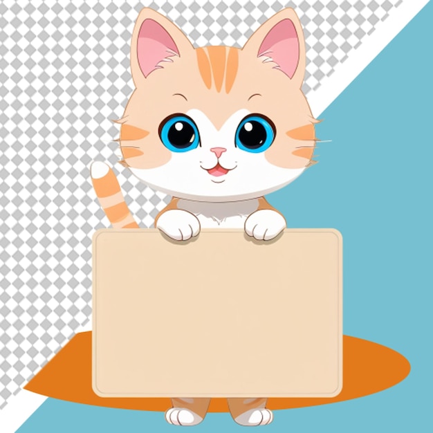 PSD illustration en png du chat mignon