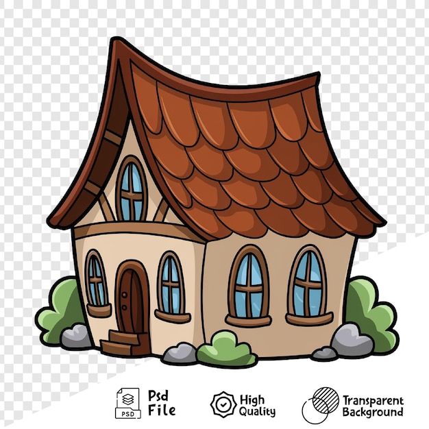 PSD illustration d'une vieille maison de campagne