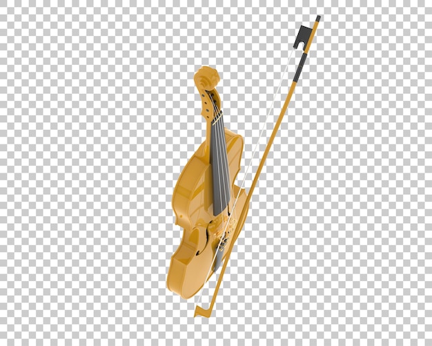 PSD illustrazione di rendering 3d del violino isolato sullo sfondo