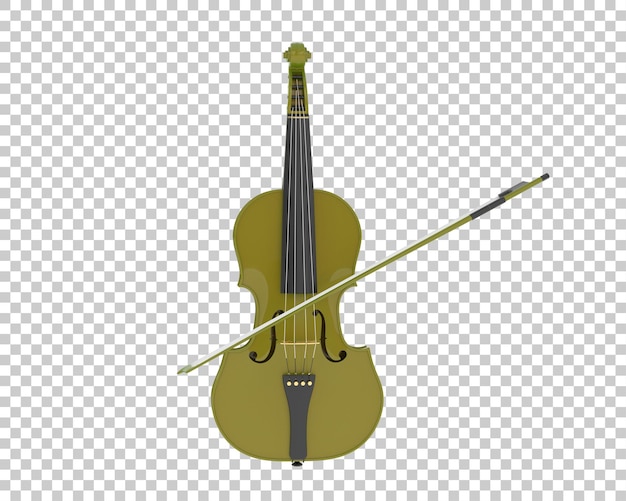 PSD illustrazione di rendering 3d del violino isolato sullo sfondo