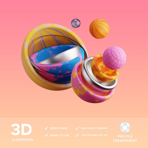 PSD illustrazione psd 3d