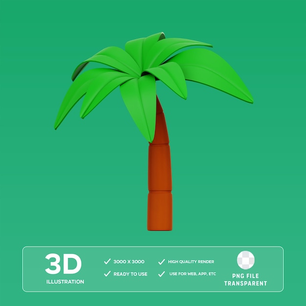 Ilustração 3D da árvore PSD