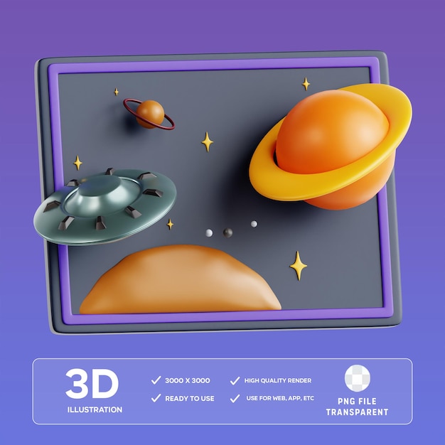 Ilustração 3D de efeitos especiais PSD