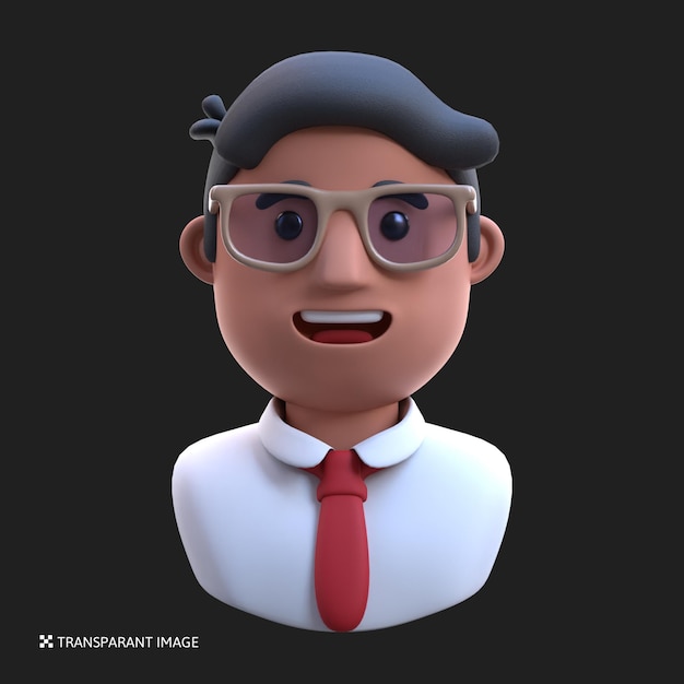 ilustração de avatar de menino de desenho animado de renderização 3D