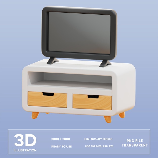 PSD ilustração psd de televisão 3d