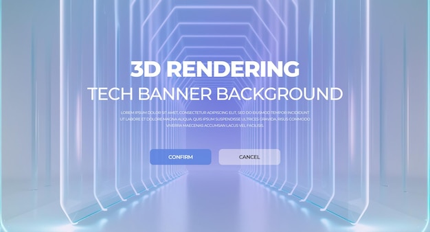 PSD image de bannière d'arrière-plan rendue en 3d hd