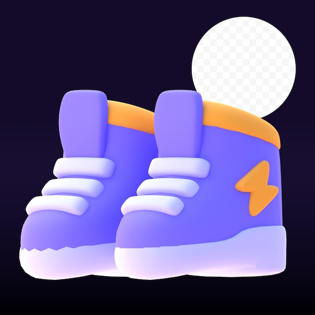 PSD imagem renderizada em 3d de sapatos