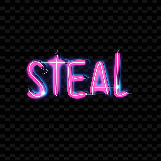 PSD imperdibile luce al neon di steal testo con neon periwinkle col png y2k inspired decorative